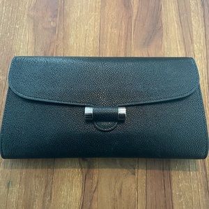 YSL Muse Clutch/Handbag Black Exotic Lizard Skin